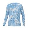 HUK Unisex Standard Pursuit Pattern Long Sleeve, Fishing Shirt for Kids, Fin Fade-Crystal Blue, Small view 1