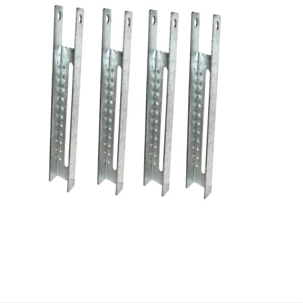 Tropic Trailer Set of Four (4) 8" Galvanized Boat Trailer Vertical Bunk Brackets -TWARE001269