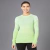 Smartwool Women's Intraknit Thermal Merino Base Layer Pattern Crew Arcadian Green-Bleached Aqua S view 3