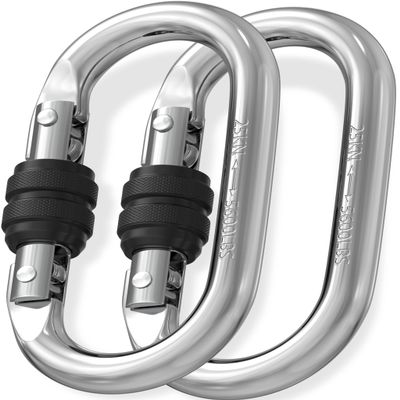 Locking Carabiner - 4.3 Inch Heavy Duty Carabiners - Large Carabiner for Hammocks, Rigging, Gym, Yoga - Oval 25 KN Extra Strong Carabiners