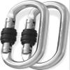 Locking Carabiner - 4.3 Inch Heavy Duty Carabiners - Large Carabiner for Hammocks, Rigging, Gym, Yoga - Oval 25 KN Extra Strong Carabiners view 1