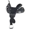 HILASON Western Horse Treeless Trail Barrel Saddle American Leather Black | for Horses view 1