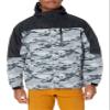 HUK Mens Grand Banks Jacket, Waterproof Heavy Duty Rain Jacket, Tidal Map - Volcanic Ash, X-Large view 1