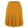 Come Together California CTC WB1105 Womens Lightweight Fold Over Flared Midi Skirt XXL Mustard view 1