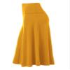 Come Together California CTC WB1105 Womens Lightweight Fold Over Flared Midi Skirt XXL Mustard view 2