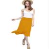 Come Together California CTC WB1105 Womens Lightweight Fold Over Flared Midi Skirt XXL Mustard view 4