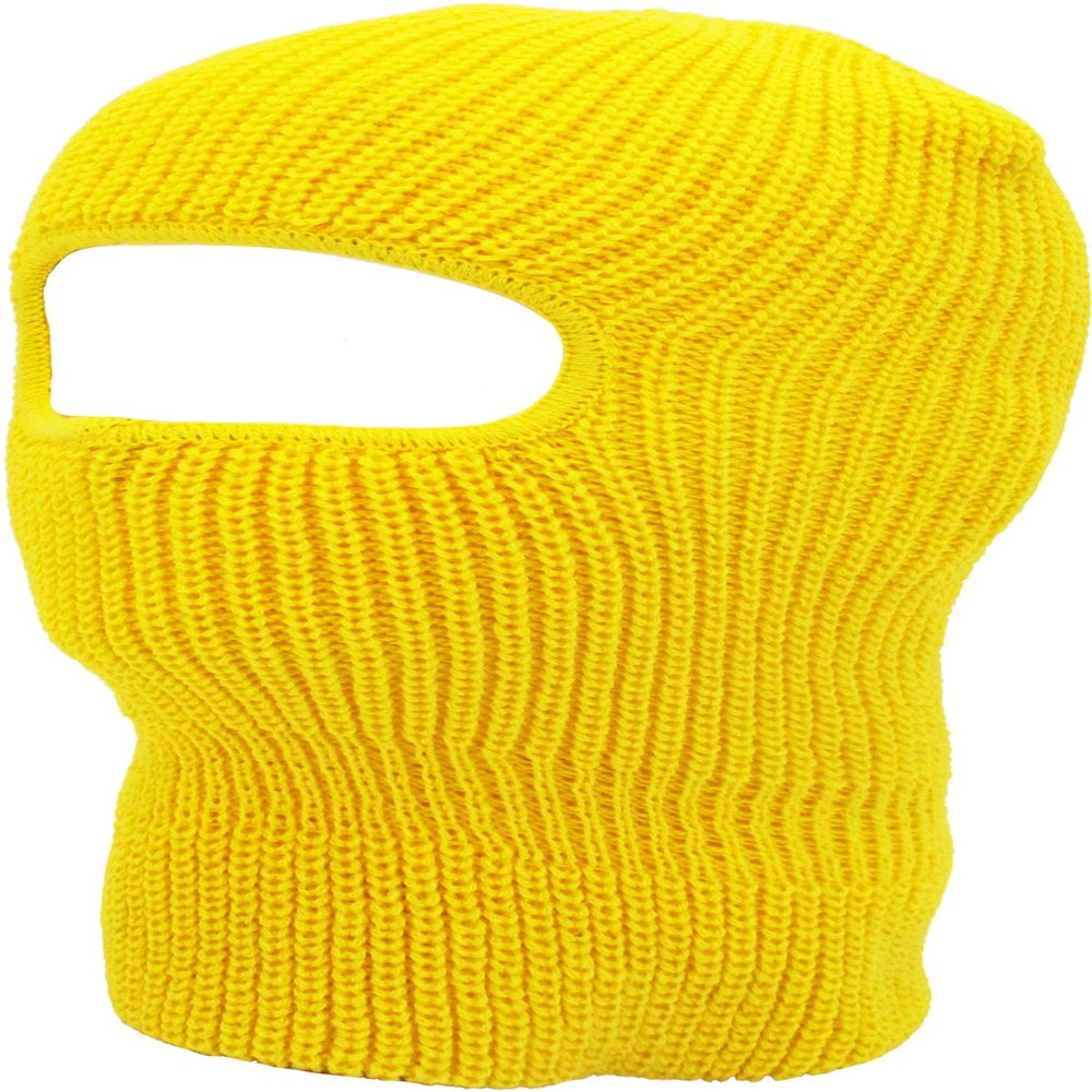 KBETHOS KBH-18 YEL Mens Balaclava Collection Fleece Three Hole Mask Winter Knit Ski Hat Ribbed Beanie Winter