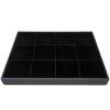 AIRZSNRY Large Velvet Jewelry Tray, Drawer Organizer for Jewelry in Dresser, Stackable Jewelry Drawer Organizer Inserts for Earring Necklace Bracelet Rings(Black,12grid) view 1
