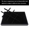 AIRZSNRY Large Velvet Jewelry Tray, Drawer Organizer for Jewelry in Dresser, Stackable Jewelry Drawer Organizer Inserts for Earring Necklace Bracelet Rings(Black,12grid) view 3