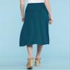 Come Together California CTC WB1105 Womens Lightweight Fold Over Flared Midi Skirt XL Teal view 3