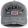 American Flag Hat for Men Women, USA America Flag EST 1776 Decorations Hats, Adjustable Embroidered Cotton Distressed Baseball Cap, Funny Patriots Gifts for Family Friends Coworkers Veterans view 1