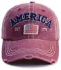 American Flag Hat for Men Women, USA America Flag EST 1776 Decorations Hats, Adjustable Embroidered Cotton Distressed Baseball Cap, Funny Patriots Gifts for Family Friends Coworkers Veterans view 1