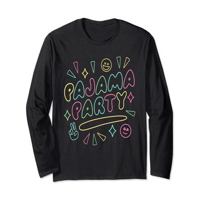 Pajama Party | Sleepover Slumber Party Crew Neon Gear Long Sleeve T-Shirt