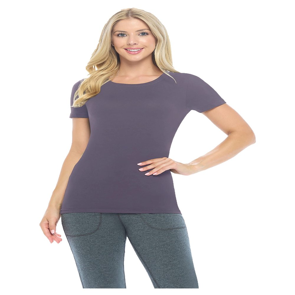 Natural Uniforms Women's Short Sleeve Round-Neck T-Shirt Under Scrub (Charcoal, XX-Large)