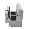 DeckMate Complete 55" Luxury Pontoon Boat Seat and Base - Charcoal and Gray view 3