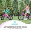 AVASTA Bilbo 18 Inch Kids Bike for Boys Girls 5 6 7 8 Years Old, Retro Style High Carbon Steel Bicycle with Adjustable Handlebars and Seat, Dual V-Brakes, Training Wheels, Kickstand, Plum Red view 3