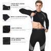 MeetHoo Men's Thermal Underwear Set Sport Long Johns Base Layer Bottom Top for Skiing Running Dark Black view 3