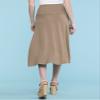Come Together California CTC WB1105 Womens Lightweight Fold Over Flared Midi Skirt L Taupe view 3