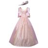 tuduoms Women Medieval Queen Vitorian Dress Short Sleeve Regency Ball Gown Renaissance Royal Fancy Masquerade Vampire Costume view 3