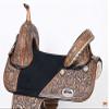 HILASON Treeless Western Trail Barrel Racing American Leather Saddle Dark Brown | Horse for Horses view 4