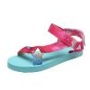 AnFeng Tie-Dye Leopard Wedge Fashion Women's Sandals Platform Printed Hook&Loop Women's Sandals Sandles Womans Dressy Flat (Hot Pink, 7.5) view 1