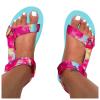 AnFeng Tie-Dye Leopard Wedge Fashion Women's Sandals Platform Printed Hook&Loop Women's Sandals Sandles Womans Dressy Flat (Hot Pink, 7.5) view 2