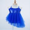 Freebily Girls Sequined Camisole Leotard Ballet Tutu Layers Skirt Dress Ballerina Dancewear Costumes Camisole Sequined Dark Blue 4-5 view 4
