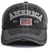 American Flag Hat for Men Women, USA America Flag EST 1776 Decorations Hats, Adjustable Embroidered Cotton Distressed Baseball Cap, Funny Patriots Gifts for Family Friends Coworkers Veterans view 1