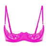 iiniim Women's 1/2 Cup Brassiere Push Up Bra Shapewear Posture Padded Underwire Bra Tops Rose A Large view 1