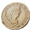 RecoveryChip Praying Hands One Day at A Time Bronze Medallion with 1 2 3 4 5 6 7 8 9 10 11 12 in Roman Numerals view 3