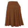 Come Together California CTC WB1105 Womens Lightweight Fold Over Flared Midi Skirt M Rust view 3