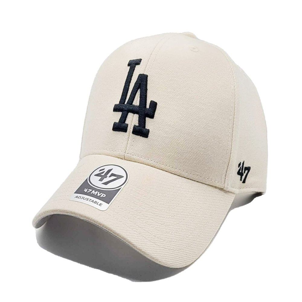 47 Los Angeles Dodgers Mens Womens MVP Adjustable Natural White/Black Hat