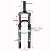 HSQMA 26/27.5/29 Inch Disc Brake Mountain Bike Suspension Fork Travel 160mm Air Fork Rebound Adjust 1-1/8'' Straight Front Fork Manual Lockout Quick Release 9mm view 2