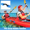 X AUTOHAUX 2pcs Universal PVC Strap Handle Patches Carry Grab Handle for Paddle Board Inflatable Boats Canoe Kayak Seat Strap Handle Blue view 2