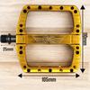 PDX G11 Mountain Bike Pedals Downhill Gravity MTB BMX Pedal CNC Machine 6061 Aluminum Lightweight 3 Ball Bearings Non-Slip (Gold) view 2