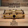 PDX G11 Mountain Bike Pedals Downhill Gravity MTB BMX Pedal CNC Machine 6061 Aluminum Lightweight 3 Ball Bearings Non-Slip (Gold) view 4