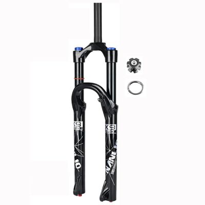 HSQMA 26/27.5/29 Inch Disc Brake Mountain Bike Suspension Fork Travel 160mm Air Fork Rebound Adjust 1-1/8'' Straight Front Fork Manual Lockout Quick Release 9mm