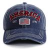 American Flag Hat for Men Women, USA America Flag EST 1776 Decorations Hats, Adjustable Embroidered Cotton Distressed Baseball Cap, Funny Patriots Gifts for Family Friends Coworkers Veterans view 1