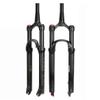 HSQMA Mountain Bike Suspension Fork 26/27.5/29 Inch Travel 100mm Bike Air Fork 1-1/8'' Straight/Tapered Front Fork QR 9mm Rebound Adjust Manual Lockout view 1