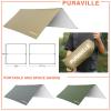 Puraville 10x10 ft Rectangle Lightweight Camping Tarps, Portable Waterproof Hammock Rain Fly Tent Tarp for Camping Backpacking, Khaki view 3