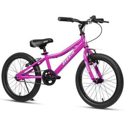AVASTA Bilbo 20 Inch Kids Bike for Boys Girls 6 7 8 9 10 Years Old, Retro Style High Carbon Steel Bicycle with Adjustable Handlebars and Seat, Dual V-Brakes,Semi-Chain Guard, Kickstand, Plum Red