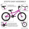 AVASTA Bilbo 20 Inch Kids Bike for Boys Girls 6 7 8 9 10 Years Old, Retro Style High Carbon Steel Bicycle with Adjustable Handlebars and Seat, Dual V-Brakes,Semi-Chain Guard, Kickstand, Plum Red view 2