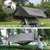 Puraville 10x10 ft Rectangle Lightweight Camping Tarps, Portable Waterproof Hammock Rain Fly Tent Tarp for Camping Backpacking, Grey view 2