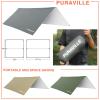 Puraville 10x10 ft Rectangle Lightweight Camping Tarps, Portable Waterproof Hammock Rain Fly Tent Tarp for Camping Backpacking, Grey view 3