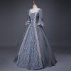 tuduoms Womens Plus Size Renisants Dresses Regency Ball Gown Halloween Medieval Cosplay Costume 18th Century Princess Dresses Gray view 3