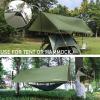 Puraville 12x10 ft Rectangle Lightweight Camping Tarps, Portable Waterproof Hammock Rain Fly Tent Tarp for Camping Backpacking, Green view 2
