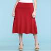 CTC WB1105 Womens Lightweight Fold Over Flared Midi Skirt XXL RED view 2