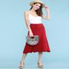 CTC WB1105 Womens Lightweight Fold Over Flared Midi Skirt XXL RED view 4