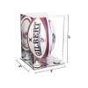 Better Display Cases Acrylic Rugby Ball Display Case Vertical with Mirror Case, White Risers and Mirror Base (B42/A060) view 2