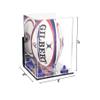 Better Display Cases Acrylic Rugby Ball Display Case Vertical with Mirror Case, Navy Blue Risers , Wall Mount and Mirror Base (B42/A060) view 2